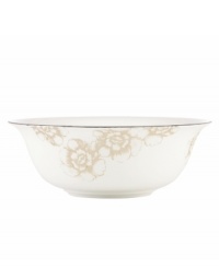 Lenox makes vintage florals feel fresh with the Blush Silhouette serving bowl. Sturdy bone china combining a muted palette and sparkling platinum edge brings unparalleled elegance to special occasions. Lenox makes vintage florals feel fresh with the Blush Silhouette serving bowl. Sturdy bone china combining a muted palette and sparkling platinum edge brings unparalleled elegance to special occasions.