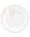 Bone china with platinum edges drips glittering icicles on slick, snowy white from Lenox Lifestyle dinnerware. The dishes, like this Platinum Ice accent plate, are a recipe for cool in modern decor, delivering unique, unforgettable style to quiet meals and casual get-togethers. (Clearance)
