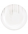 Bone china with platinum edges drips glittering icicles on slick, snowy white from Lenox Lifestyle dinnerware. The dishes, like this Platinum Ice accent plate, are a recipe for cool in modern decor, delivering unique, unforgettable style to quiet meals and casual get-togethers. (Clearance)