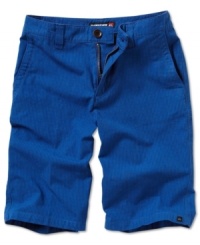 He'll be strutting his stuff in style with these classic Quiksilver checkered shorts. He'll be strutting his stuff in style with these classic Quiksilver checkered shorts.