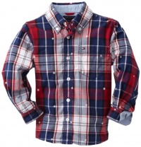 Tommy Hilfiger Boys 2-7 Long Sleeve Plaid Shirt, Flag Blue, 5 Regular Tommy Hilfiger Boys 2-7 Long Sleeve Plaid Shirt, Flag Blue, 5 Regular
