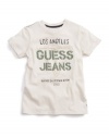 GUESS Kids Boys Short-Sleeve Crewneck Tee with Scribble , OFF WHITE (8/10)