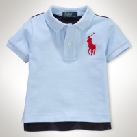 Ralph Lauren Infant Boy's Big Pony Mesh Polo, Elite Bl,12 M