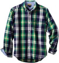 Tommy Hilfiger Boys 8-20 Long Sleeve Burton Plaid Woven Shirt, Flag Blue, Medium Tommy Hilfiger Boys 8-20 Long Sleeve Burton Plaid Woven Shirt, Flag Blue, Medium