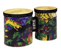 Remo Kid's Percussion, Bongos, 5/6 Diameters, Rain Forest Fabric Remo Kid's Percussion, Bongos, 5/6 Diameters, Rain Forest Fabric