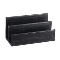 These handsome accessories from Ralph Lauren Home make a refined addition to the home office in rich, alligator-embossed black leather. These handsome accessories from Ralph Lauren Home make a refined addition to the home office in rich, alligator-embossed black leather.