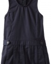 U.S. Polo School Uniform Girls 2-6X Twill Pleated Bottom Jumper Dress