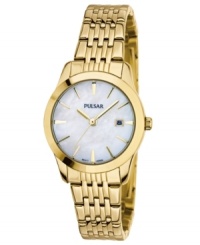 Brighten up the room with this golden watch from Pulsar. Brighten up the room with this golden watch from Pulsar.