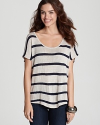 Crafted in super-soft jersey, this Soft Joie tee boasts horizontal stripes for a nautical edge. Crafted in super-soft jersey, this Soft Joie tee boasts horizontal stripes for a nautical edge.