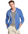 Lightweight layers like this hoodie from Alternative Apparel help at depth to your look.