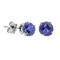 1/2 CT Tanzanite Stud Earrings 14k Gold (I1-I2 Clarity)