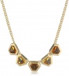 Anne Klein Bernal Heights Gold-Tone Topaz Toned Acrylic Stone Necklace