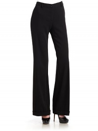 THE LOOKMid-width waistband with belt loops and button closureFront zipperWide-leg silhouetteCuffed hemBack waist dartsDual button-welt back pocketsTHE FITRise, about 8Inseam, about 33THE MATERIAL88% virgin wool/10% silk/2% other fibersCARE & ORIGINDry cleanMade in Italy THE LOOKMid-width waistband with belt loops and button closureFront zipperWide-leg silhouetteCuffed hemBack waist dartsDual button-welt back pocketsTHE FITRise, about 8Inseam, about 33THE MATERIAL88% virgin wool/10% silk/2% other fibersCARE & ORIGINDry cleanMade in Italy