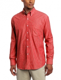 IZOD Men's Long Sleeve Stripe Button Down