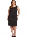 Anne Klein Women's Plus-Size Split Neck Shift Dress