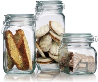 SET OF 3 SQUARE HERMEDICS CANISTERS SET OF 3 SQUARE HERMEDICS CANISTERS
