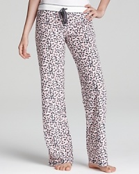 PJ Salvage's blush pink, leopard-print pants are super soft and spot-on for bedtime. PJ Salvage's blush pink, leopard-print pants are super soft and spot-on for bedtime.