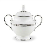 Lenox Westerly Platinum Bone China Sugar Bowl Lenox Westerly Platinum Bone China Sugar Bowl