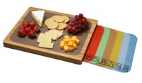 Seville Classics Bamboo 16-1/2-Inch by 13.4-Inch Cutting Board, 7-Multi-Color Mats Seville Classics Bamboo 16-1/2-Inch by 13.4-Inch Cutting Board, 7-Multi-Color Mats