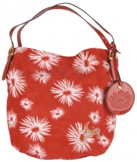Juicy Couture womens velour daisy printed hobo handbag Juicy Couture womens velour daisy printed hobo handbag