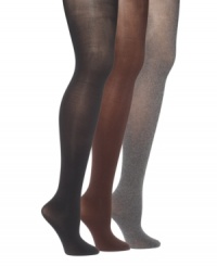 Opaque and rich in color, these Lauren by Ralph Lauren tights with a flattering control top are perfect for layering under skirts and dresses.