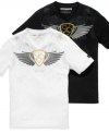 Let your fashion take flight with this cool graphic tee from Sean John.
