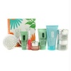 Bonus Travel Set: Scrub + Liquid Soap + Day Cream + Night Cream + Eye Cream + Body Cream + Lipgloss + Brush - 8pcs