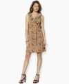 Lauren Jeans Co.'s chic sleeveless jersey dress is accented with feminine ruffles and slim ties at the waist for a flattering silhouette. (Clearance)