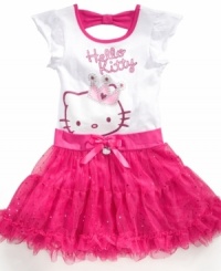 Do a dainty dance. She'll be ready to get pretty in pink with this tutu dress from Hello Kitty. Do a dainty dance. She'll be ready to get pretty in pink with this tutu dress from Hello Kitty.