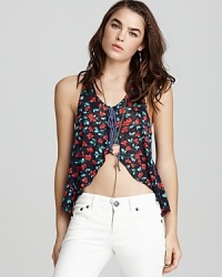 Free People Top - Izzy Floral Crochet Back Tank Free People Top - Izzy Floral Crochet Back Tank