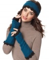 Vintage inspiration lends elegant charm to these romantically long fingerless gloves by Collection XIIX.
