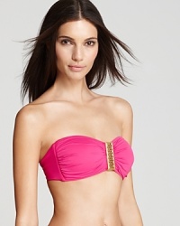 Chic and understated with just enough flash. La Blanca's bandeau bikini is made for catching rays, waves and glances. Chic and understated with just enough flash. La Blanca's bandeau bikini is made for catching rays, waves and glances.