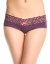 HoneyDew Sexy Supersoft Cross-Dyed Lace Accent Rayon Hipster Panties - Jam N Jelly - Large