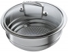Le Creuset Tri-Ply Stainless Steel 7-Inch Steamer Insert with Glass Lid