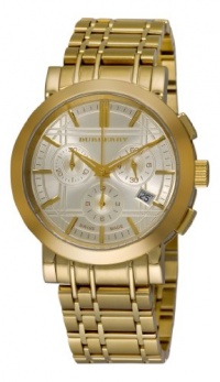 Burberry Men's BU1757 Heritage Gold-Plated Stainless Steel Gold Chronograph Dial Watch