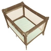 Kushies Play Pen Playard Fitted Sheet, Green Dots Kushies Play Pen Playard Fitted Sheet, Green Dots