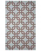 Chain-link chic! Liora Manne combines hand-hooking and hand-tufting techniques to achieve the rich, textural surface of this soft blue and driftwood brown indoor/outdoor rug from the Promenade collection. UV stabilized to minimize fading, the elegant and durable rug is sure to please. Hose off for easy cleaning.