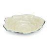 Beautiful and functional, Julia Knights Rose Bowl features a polished aluminum exterior and an artfully carved mother-of-pearl infused enameled interior, creating a dimensional sculpture inspired by the rose.