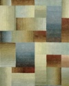 Liora Manne Inca Blocks Ocean Contemporary 5' x 8' Rug- 9442-04