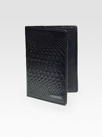 Crafted of snakeskin-print leather and designed to accommodate your travel needs. Passport compartment3 card pockets1 open pocket5½ x 4Imported Crafted of snakeskin-print leather and designed to accommodate your travel needs. Passport compartment3 card pockets1 open pocket5½ x 4Imported