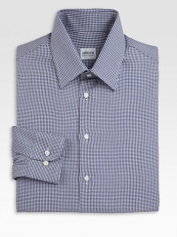 A sophisticated style statement tailored in crisp cotton and cut in a modern-fit.Button-frontPoint collarBarrel cuffCottonDry cleanImported A sophisticated style statement tailored in crisp cotton and cut in a modern-fit.Button-frontPoint collarBarrel cuffCottonDry cleanImported