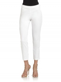 THE LOOKBanded waistSide zip with button closureVented cuffsTonal back seamsTHE FITRise, about 8Inseam, about 26THE MATERIAL63% cotton/31% nylon/6% elastaneCARE & ORIGINDry cleanMade in USAModel shown is 5'11 (180cm) wearing US size 4. THE LOOKBanded waistSide zip with button closureVented cuffsTonal back seamsTHE FITRise, about 8Inseam, about 26THE MATERIAL63% cotton/31% nylon/6% elastaneCARE & ORIGINDry cleanMade in USAModel shown is 5'11 (180cm) wearing US size 4.