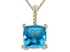 Genuine Blue Topaz Pendant by Effy Collection® in 14 kt Yellow Gold