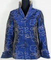 Shanghai Tone® Grace Women Embroidery Jacket/Blazer Blue Available Sizes: 0, 2, 4, 6, 8, 10, 12, 14, 16, 18, 20