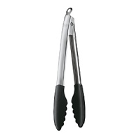 These long-wearing silicone Rösle tongs are an integral component in Rösle's open kitchen concept. Ideal for small kitchens, attachments hang via hooks on a wall rail with space-saving convenience. These long-wearing silicone Rösle tongs are an integral component in Rösle's open kitchen concept. Ideal for small kitchens, attachments hang via hooks on a wall rail with space-saving convenience.