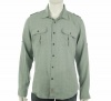 Calvin Klein Jeans Men's Solid Double Layer Long Sleeve Woven Shirt