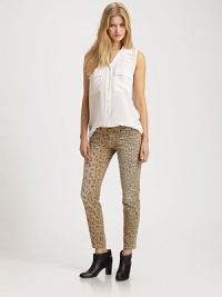 Channel your inner starlet in these cropped, curvy jeans with a fabulous retro fit.THE FITLow rise Stilleto leg Cropped length Inseam, about 27½THE DETAILSZip fly Button closure Five-pocket style 98% cotton/2% spandex Machine wash Made in USA Channel your inner starlet in these cropped, curvy jeans with a fabulous retro fit.THE FITLow rise Stilleto leg Cropped length Inseam, about 27½THE DETAILSZip fly Button closure Five-pocket style 98% cotton/2% spandex Machine wash Made in USA
