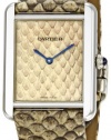 Cartier Women's W5200021 Tank Solo Python Leather strap Watch