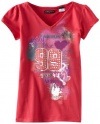 Baby Phat - Kids Girls 7-16 Printed Tee, Pink, Large