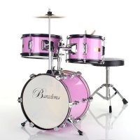 Barcelona Three-Piece 12-Inch Kid's Drum Set - Pink Barcelona Three-Piece 12-Inch Kid's Drum Set - Pink